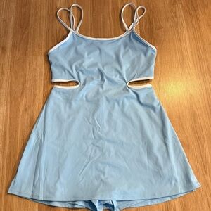 Free People Movement One More Serve Skortsie - Light Blue/White Binding - Large